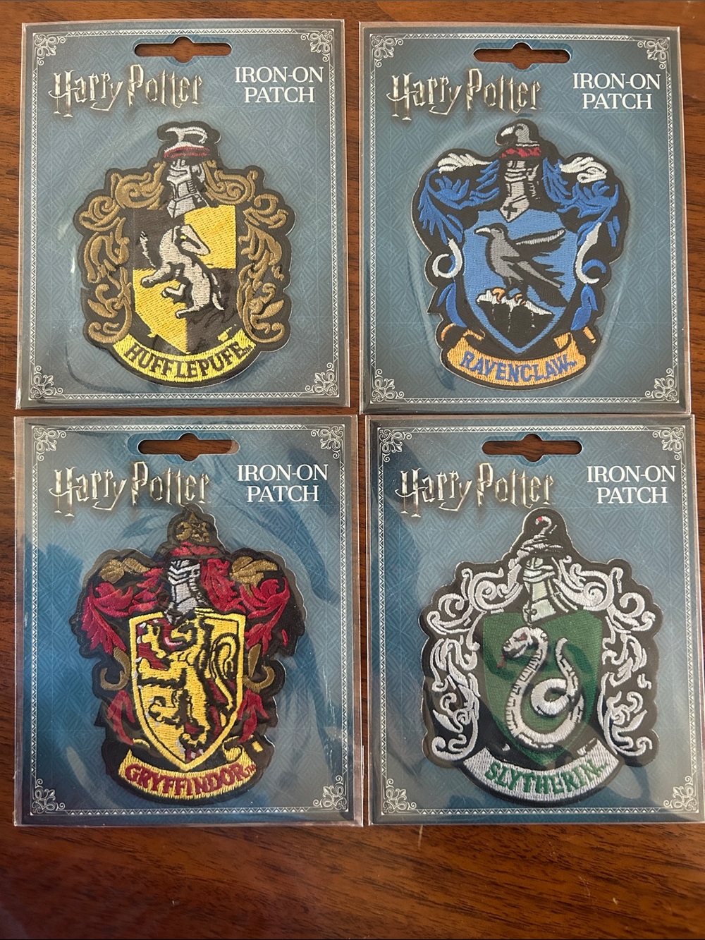 Harry Potter House Crest Iron-On Patches - set of 4